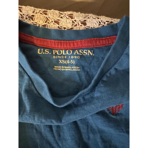 Champion Boys Hoodie Camo Gray & U.S. Polo Assn. Blue Tee w/ Gray Joggers XS 4-5 - Picture 3 of 9